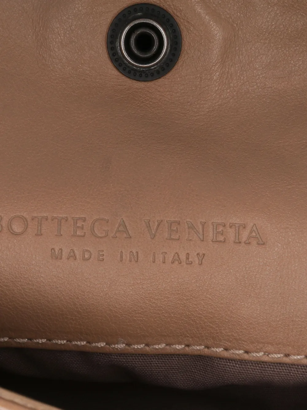 Pre-owned Bottega Veneta 2012-2024 Intrecciomirage Trimmed Leather Crossbody Bag In Brown