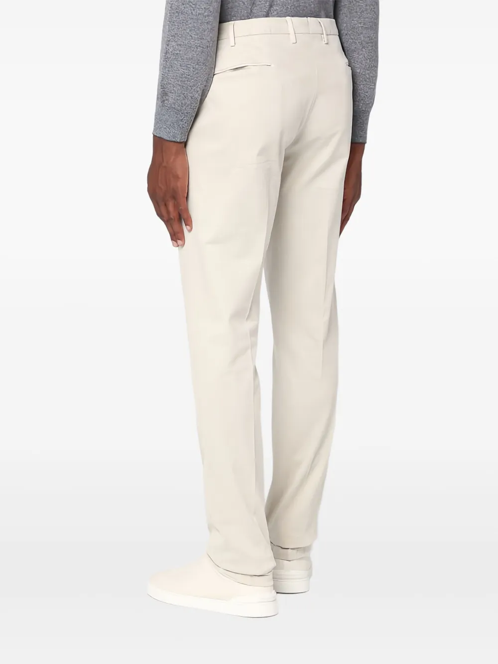 Biagio Santaniello Broek met riemlussen Beige