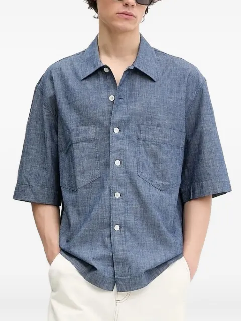 Sunflower short-sleeve patch-pocket shirt