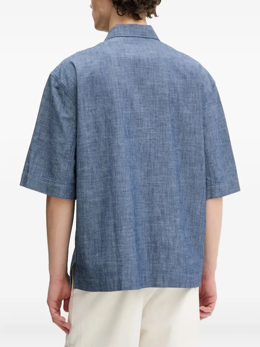 Sunflower short-sleeve patch-pocket shirt - Blauw