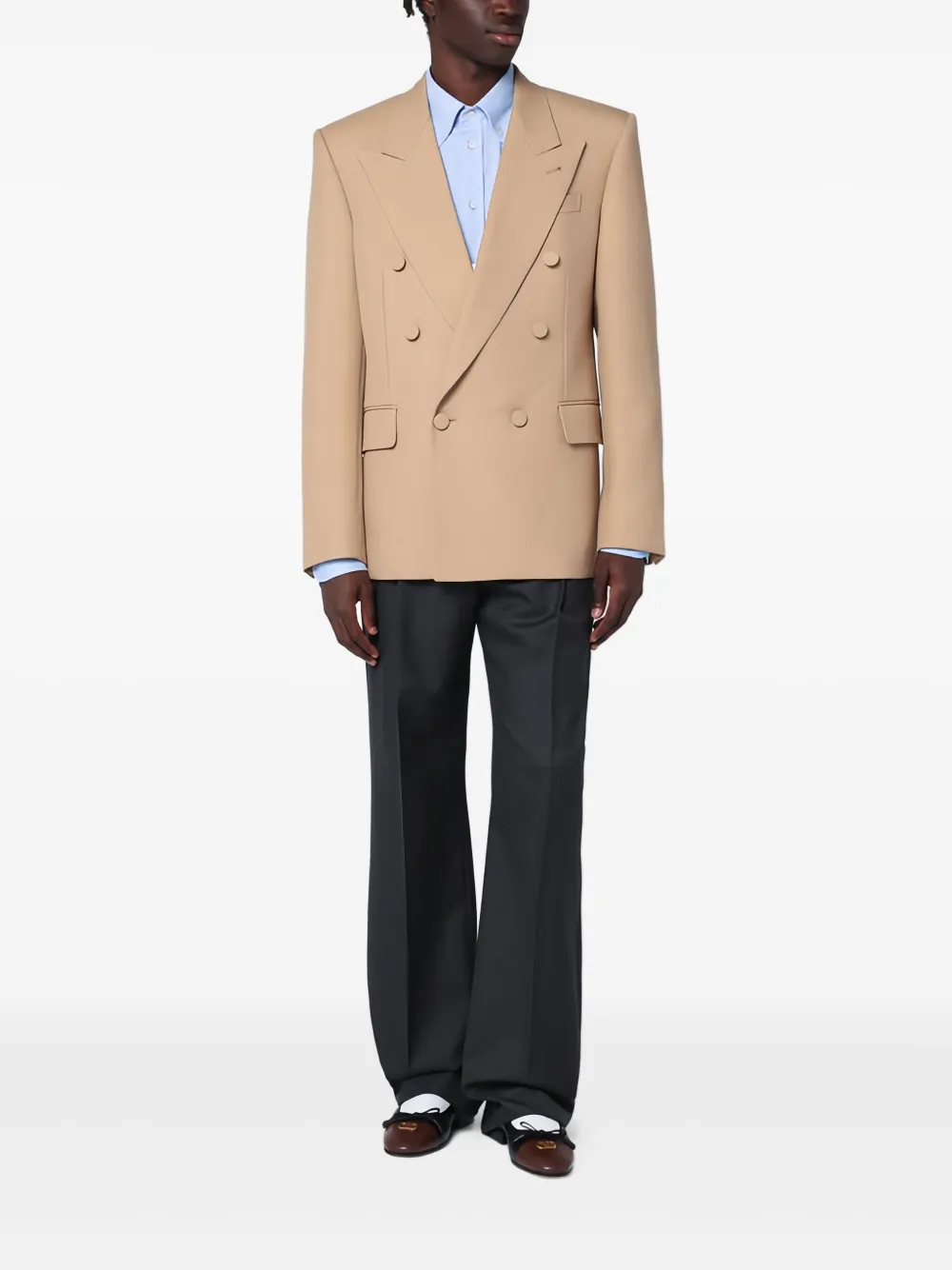 Valentino Garavani Blazer met dubbele rij knopen Beige