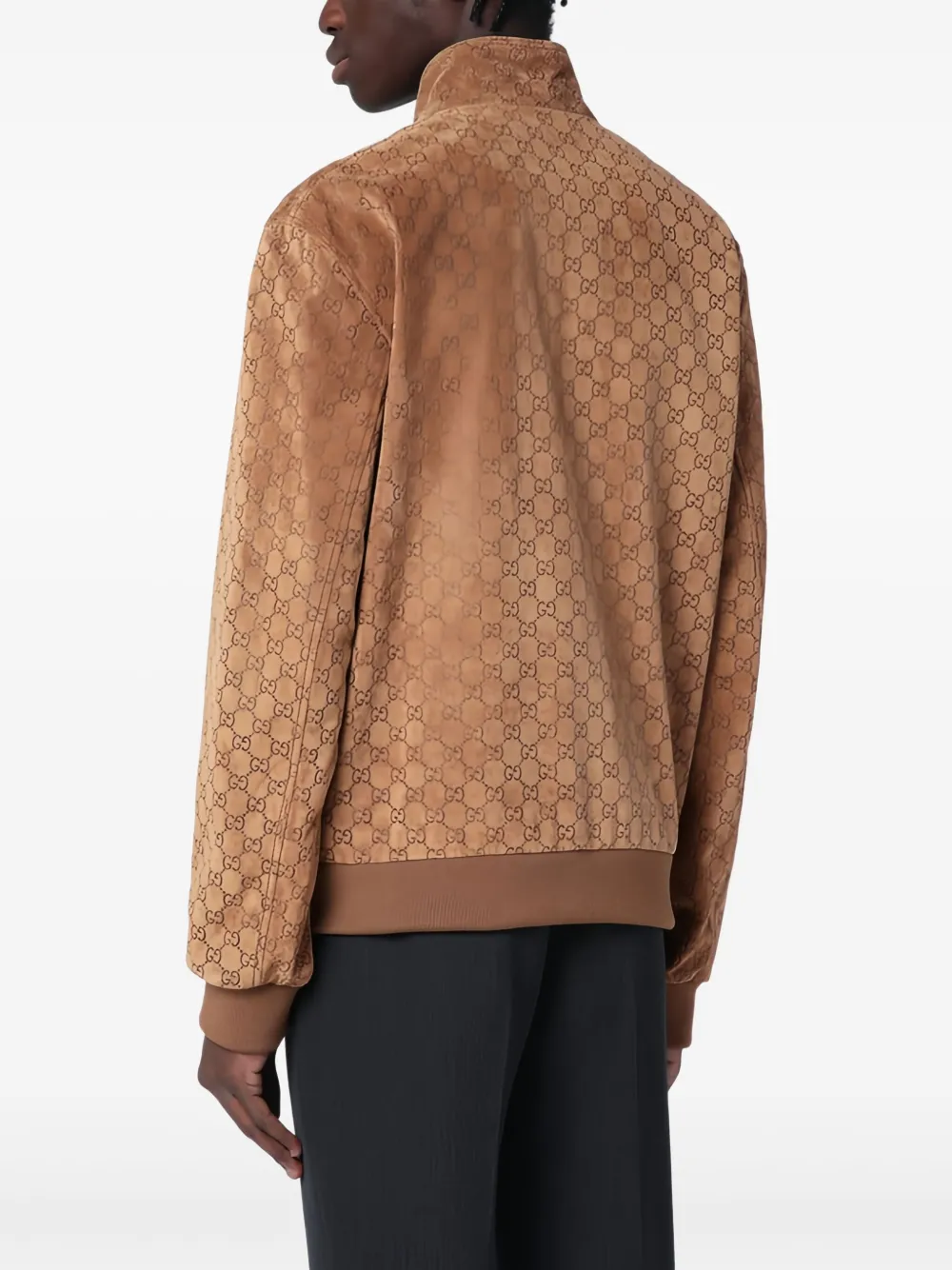 Gucci Bomberjack met GG-reliëf Bruin