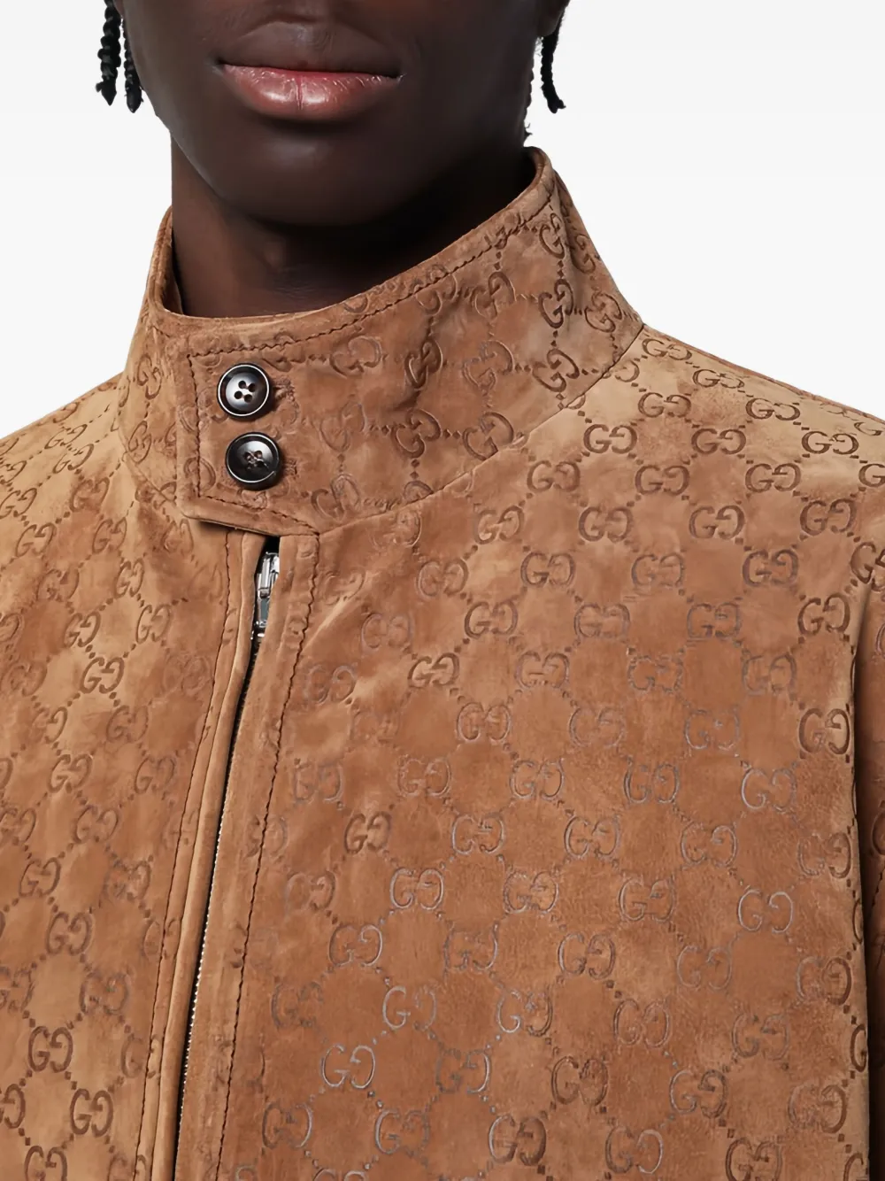 Gucci Bomberjack met GG-reliëf Bruin