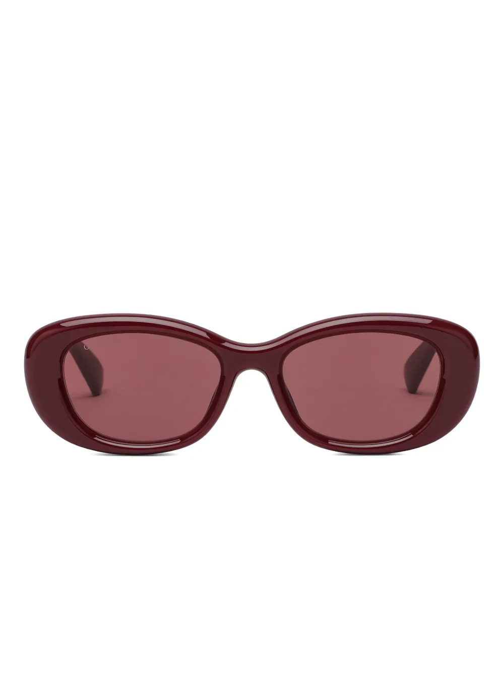 Gucci Zonnebril met ovalen montuur Rood