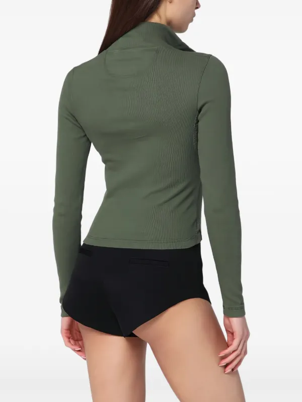 Gucci Ribbed long-sleeve Top | Green | FARFETCH