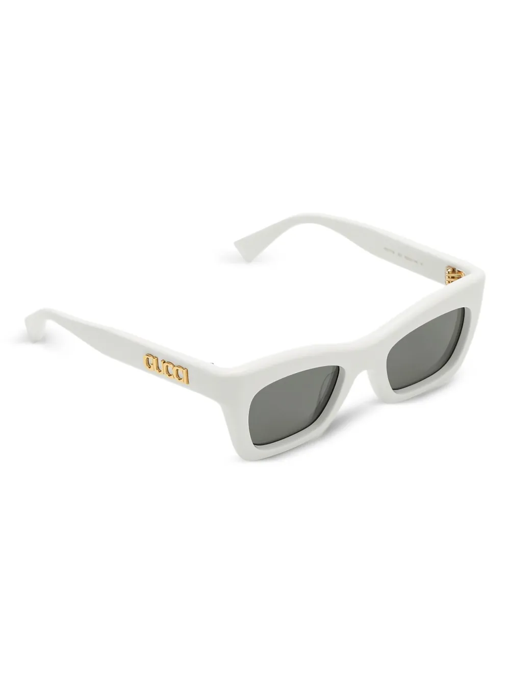 Gucci Eyewear Sonnenbrille mit eckigem Gestell - Weiß