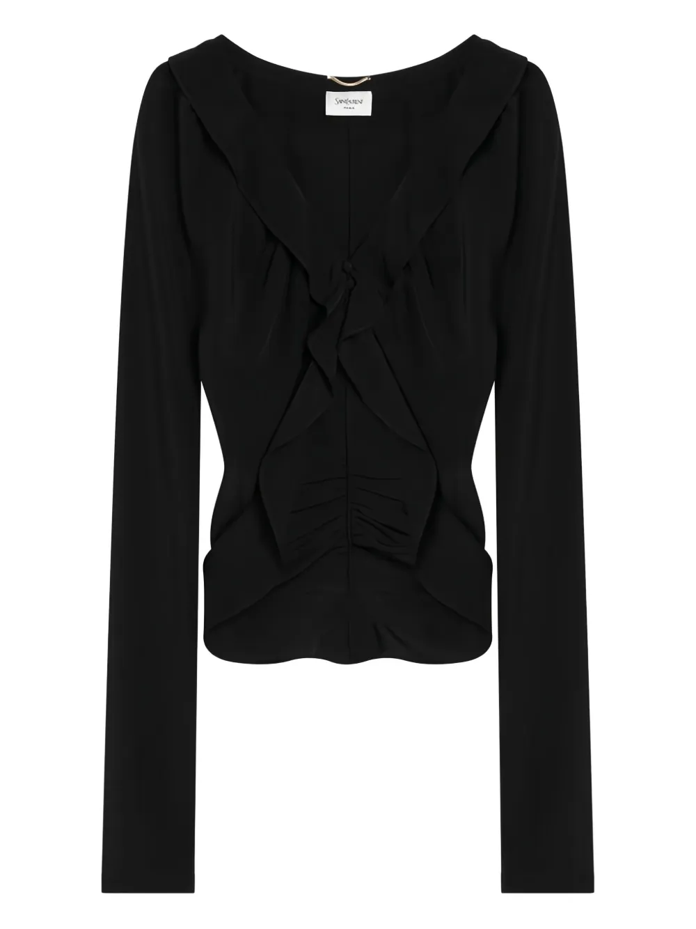 Saint Laurent Zijden blouse Zwart