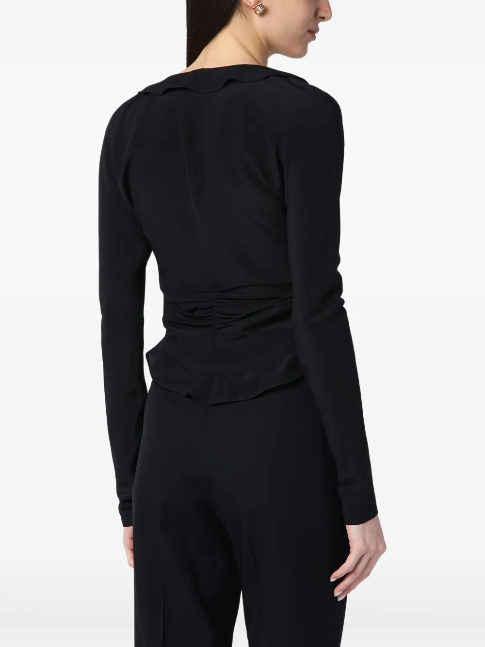 Saint Laurent Zijden blouse Zwart