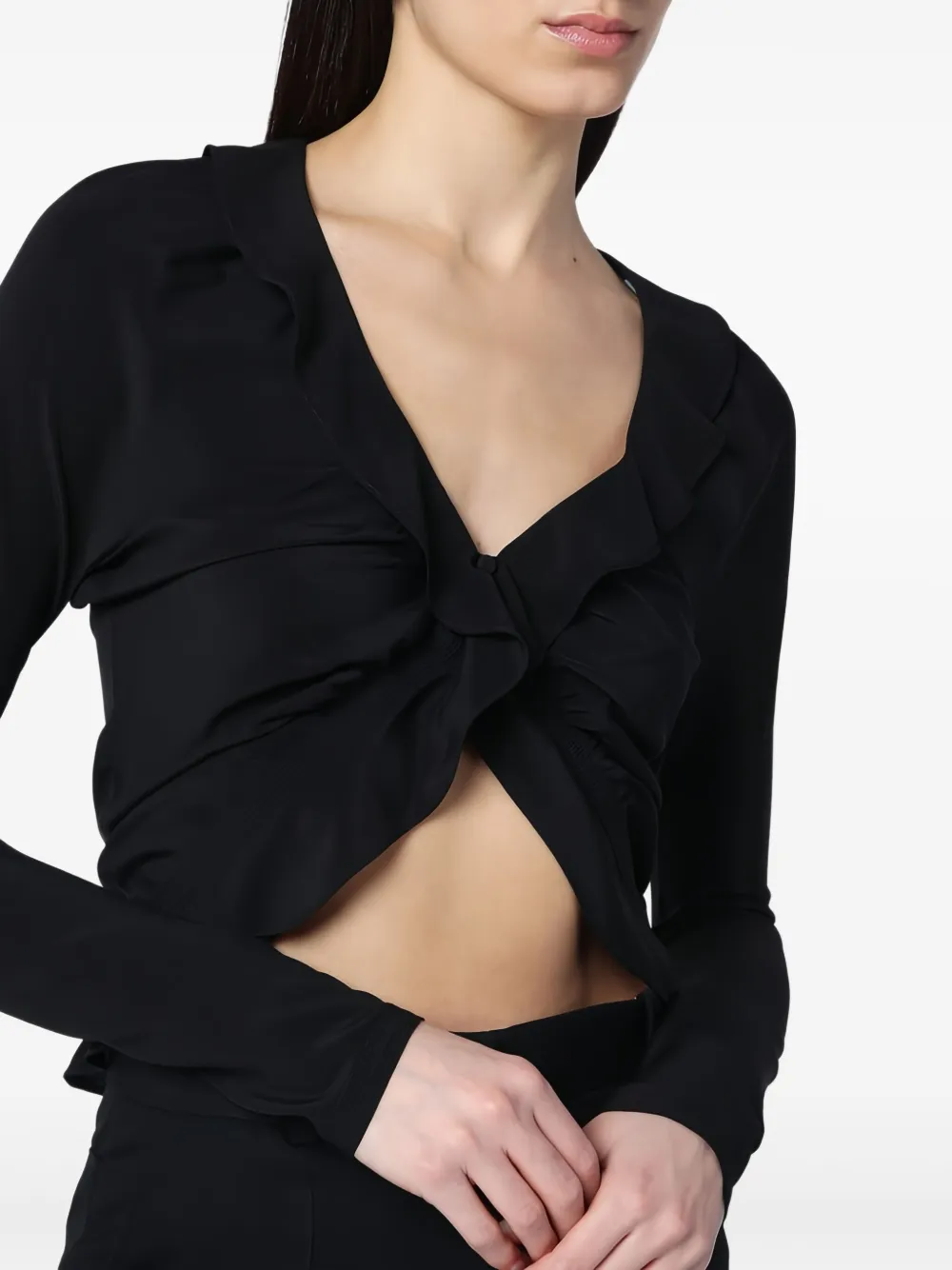 Saint Laurent Zijden blouse Zwart
