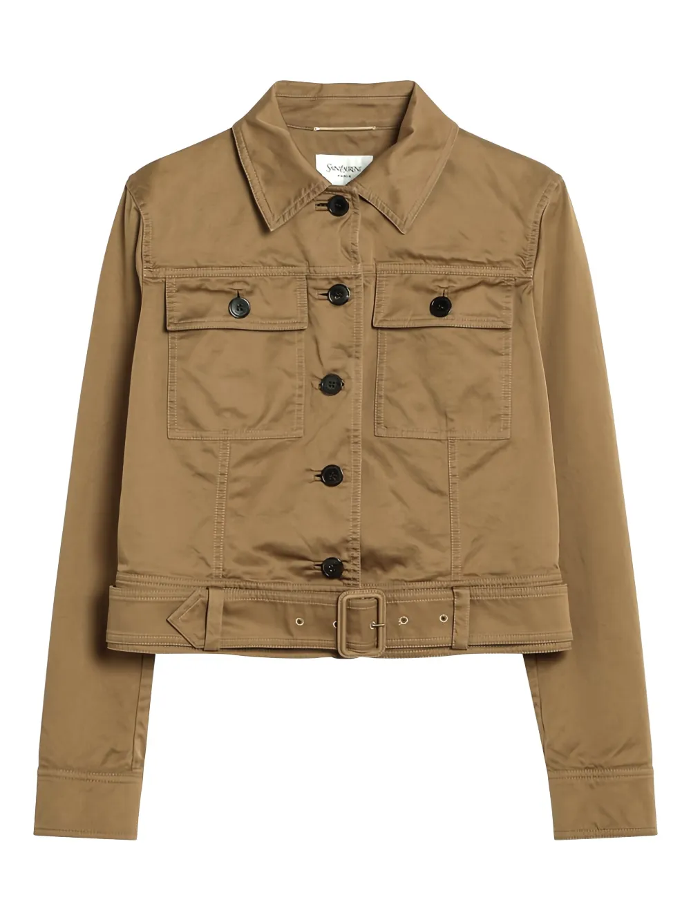 Saint Laurent chamarra de algodón | marrón | Image 1