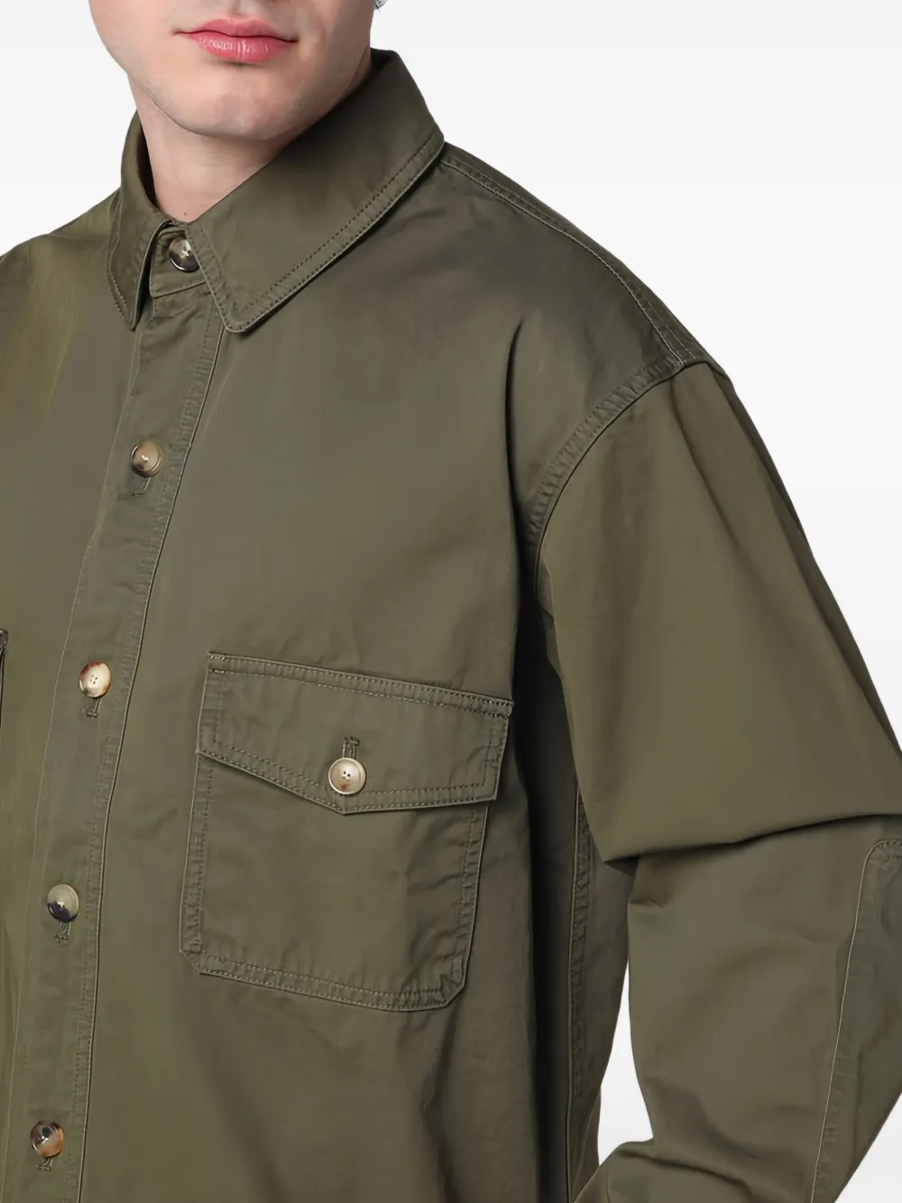 Saint Laurent Katoenen overhemd Groen