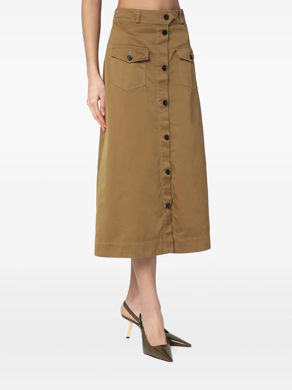 Saint Laurent Katoenen rok Beige