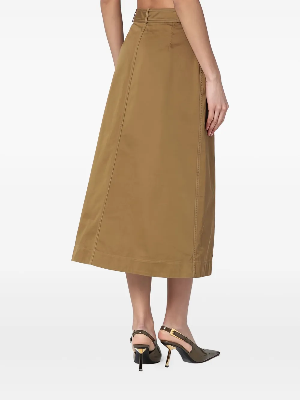 Saint Laurent Katoenen rok Beige