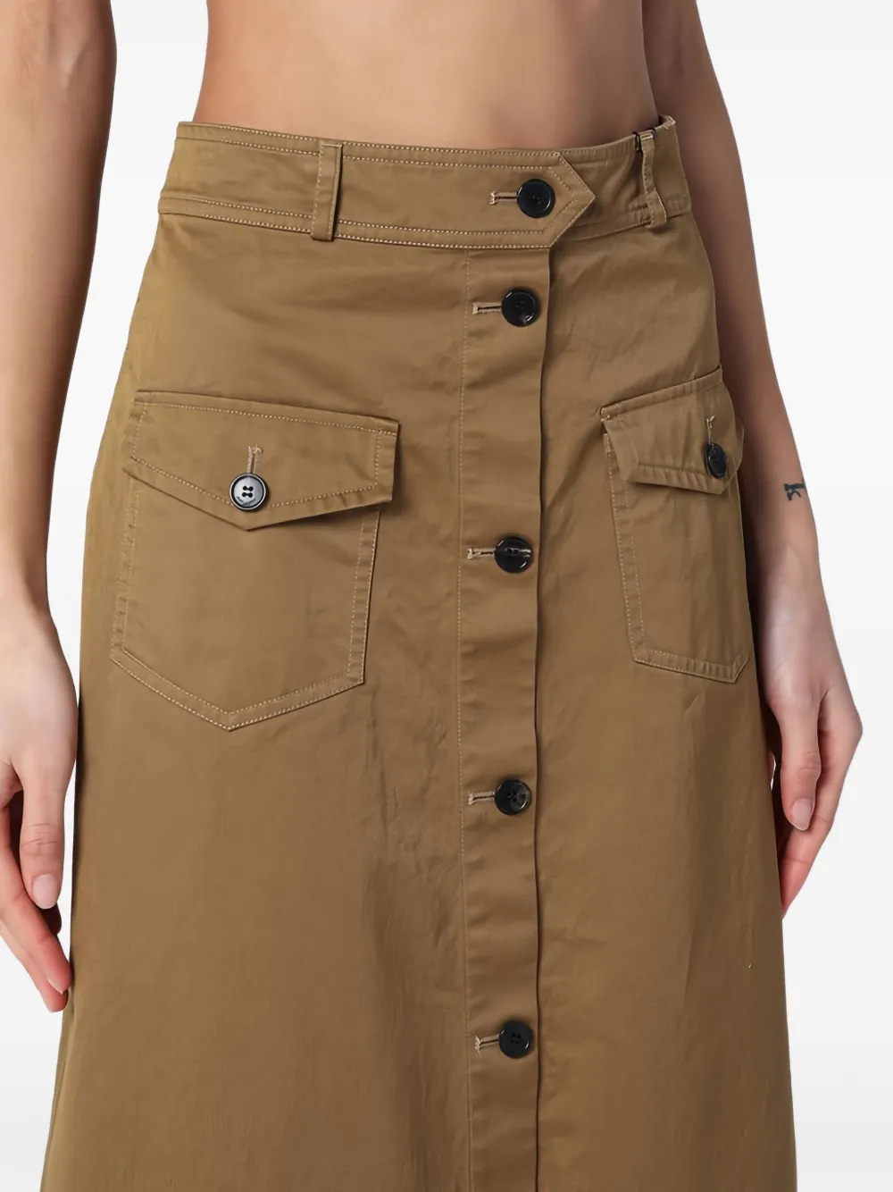 Saint Laurent Katoenen rok Beige