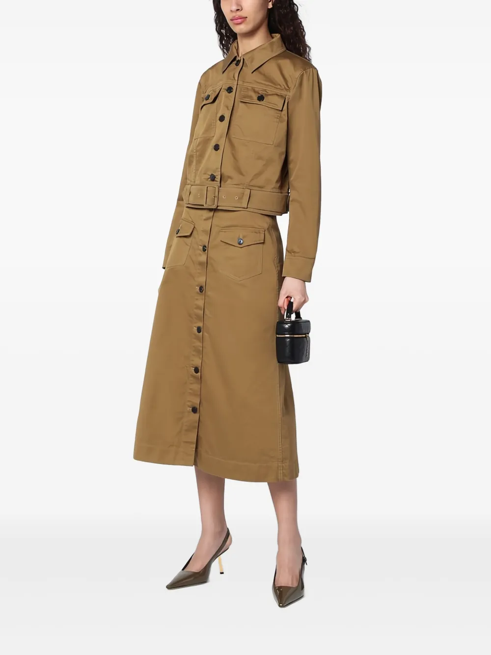 Saint Laurent Katoenen rok - Beige