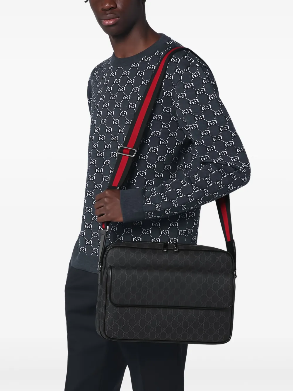 Gucci GG Supreme messengertas - Zwart