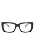 Takaori square-frame glasses - Black
