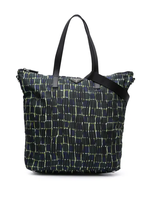 Prada Pre-Owned bolsa satchel Tessuto Stampato 2013-2024
