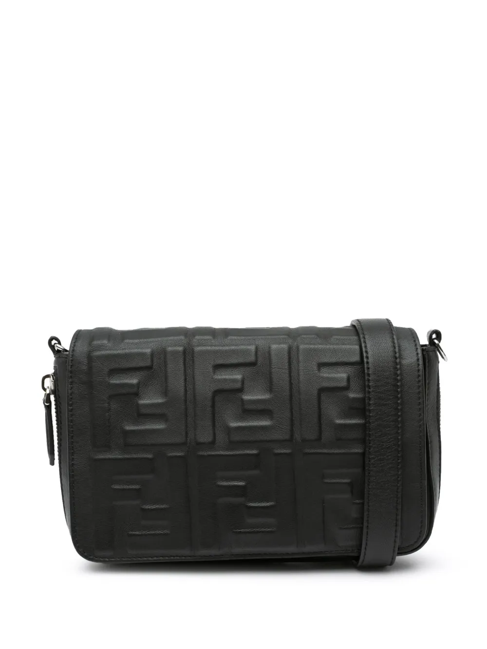 Fendi Pre-Owned 2010-2024 Mini Zucca Embossed Nappa Expandable Flap crossbody bag | Black | Image 1