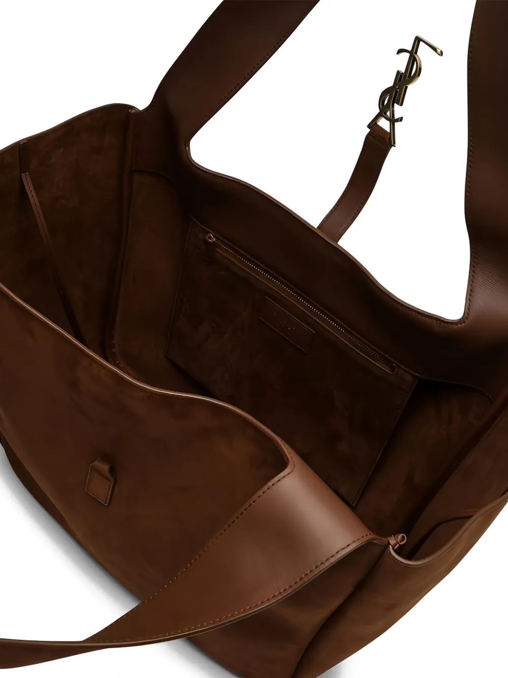 Saint Laurent Suède shopper Bruin