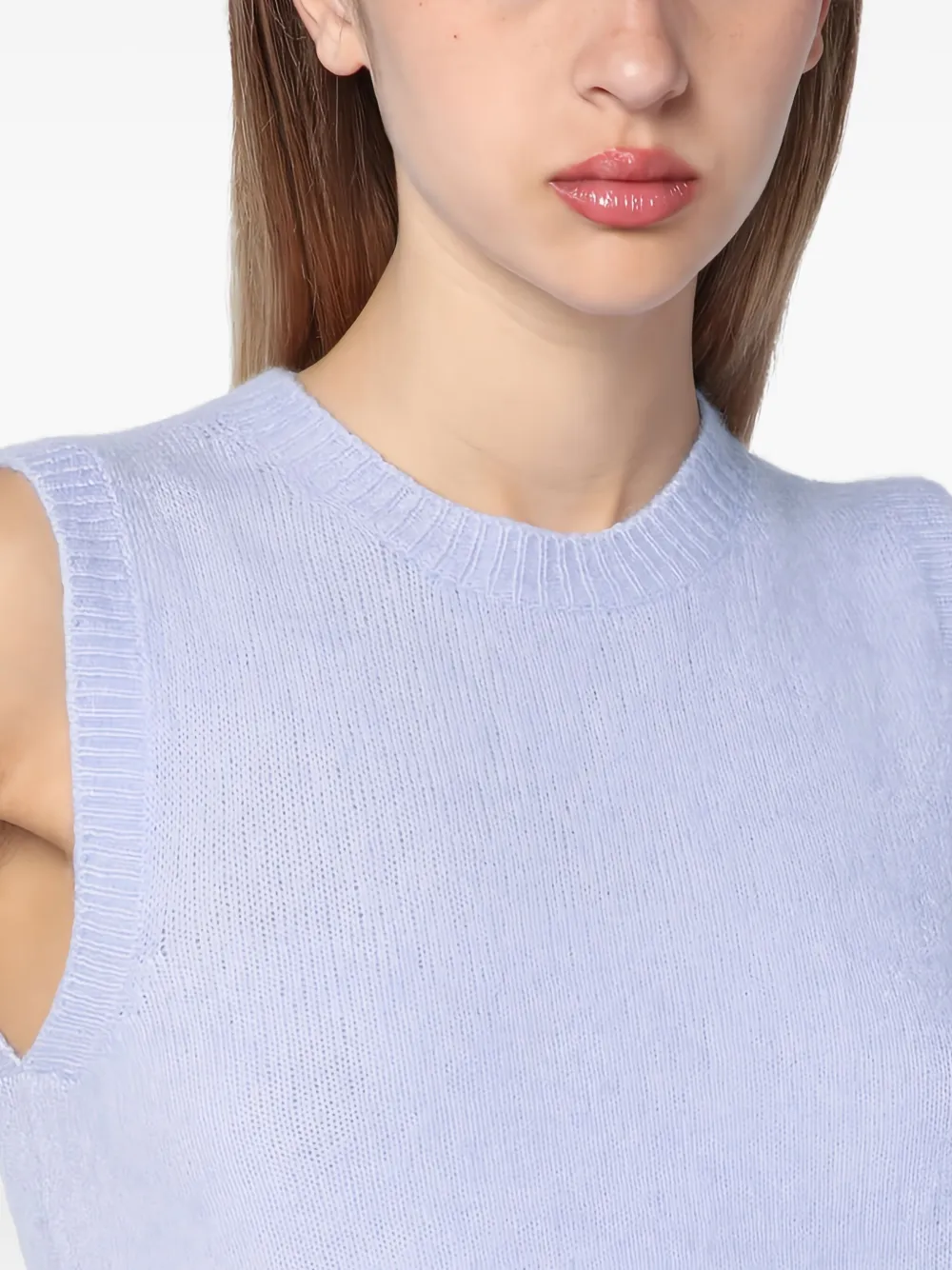 Roberto Collina Top van kasjmierblend Blauw