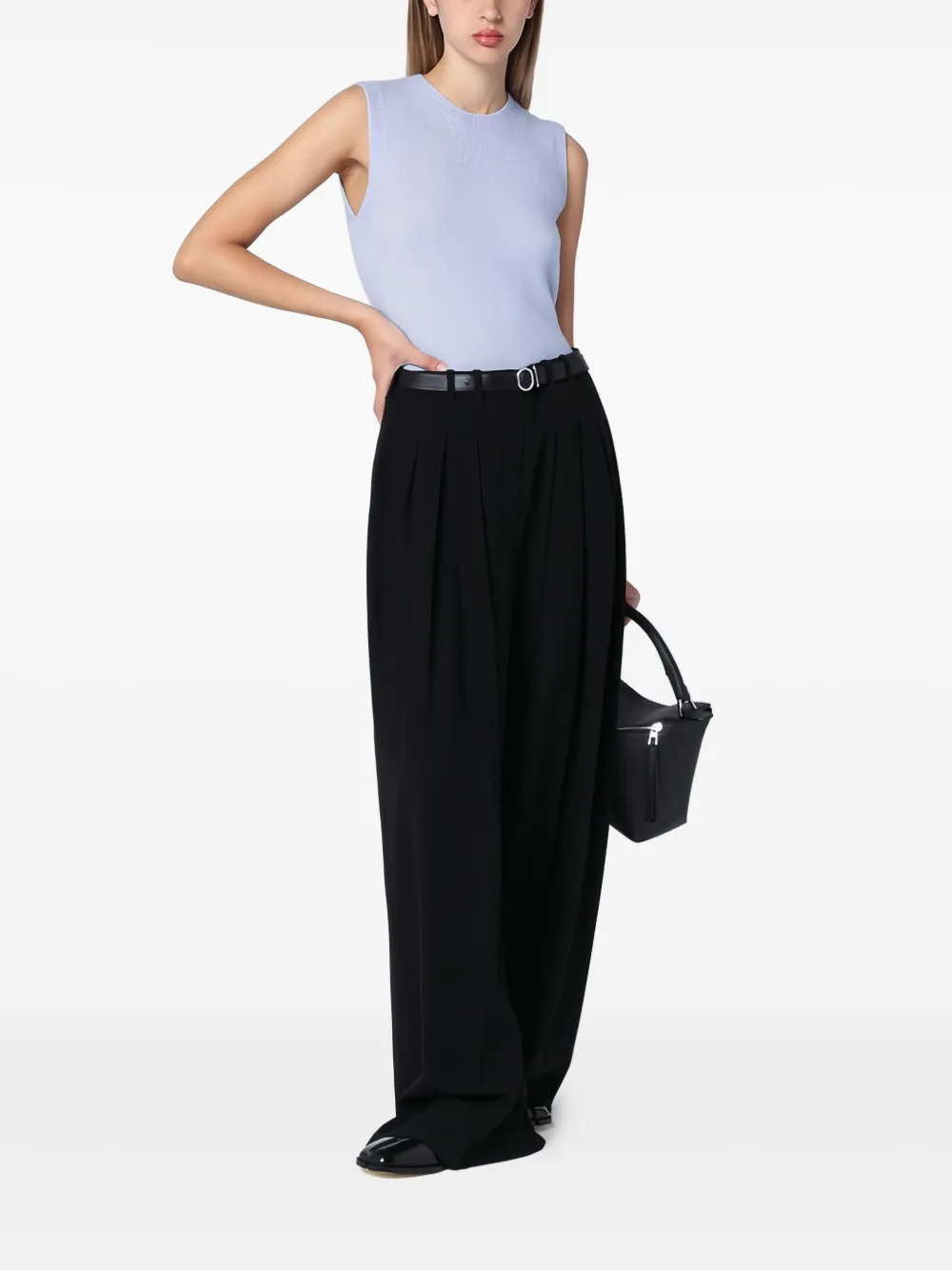 Roberto Collina Top van kasjmierblend Blauw