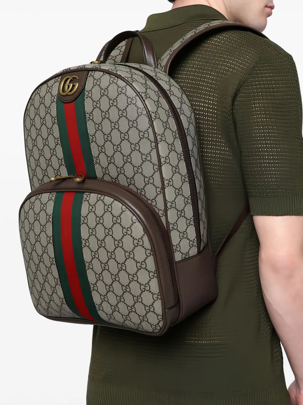 Gucci Medium Ophidia rugzak Beige