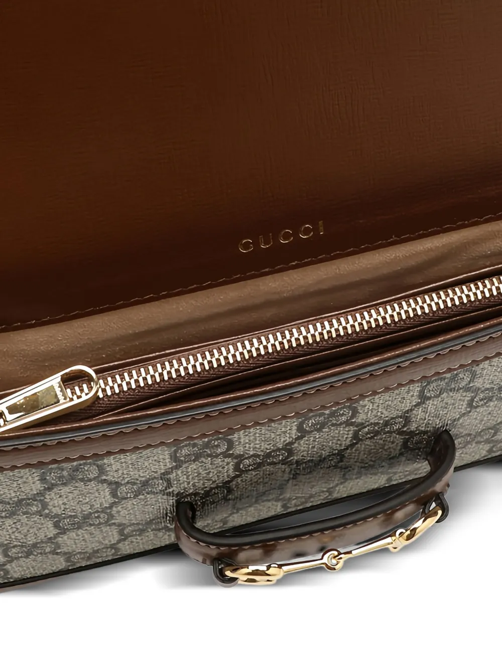 Gucci Horsebit 1955 kleine schoudertas 8563 BEIGE EBONY BROWN