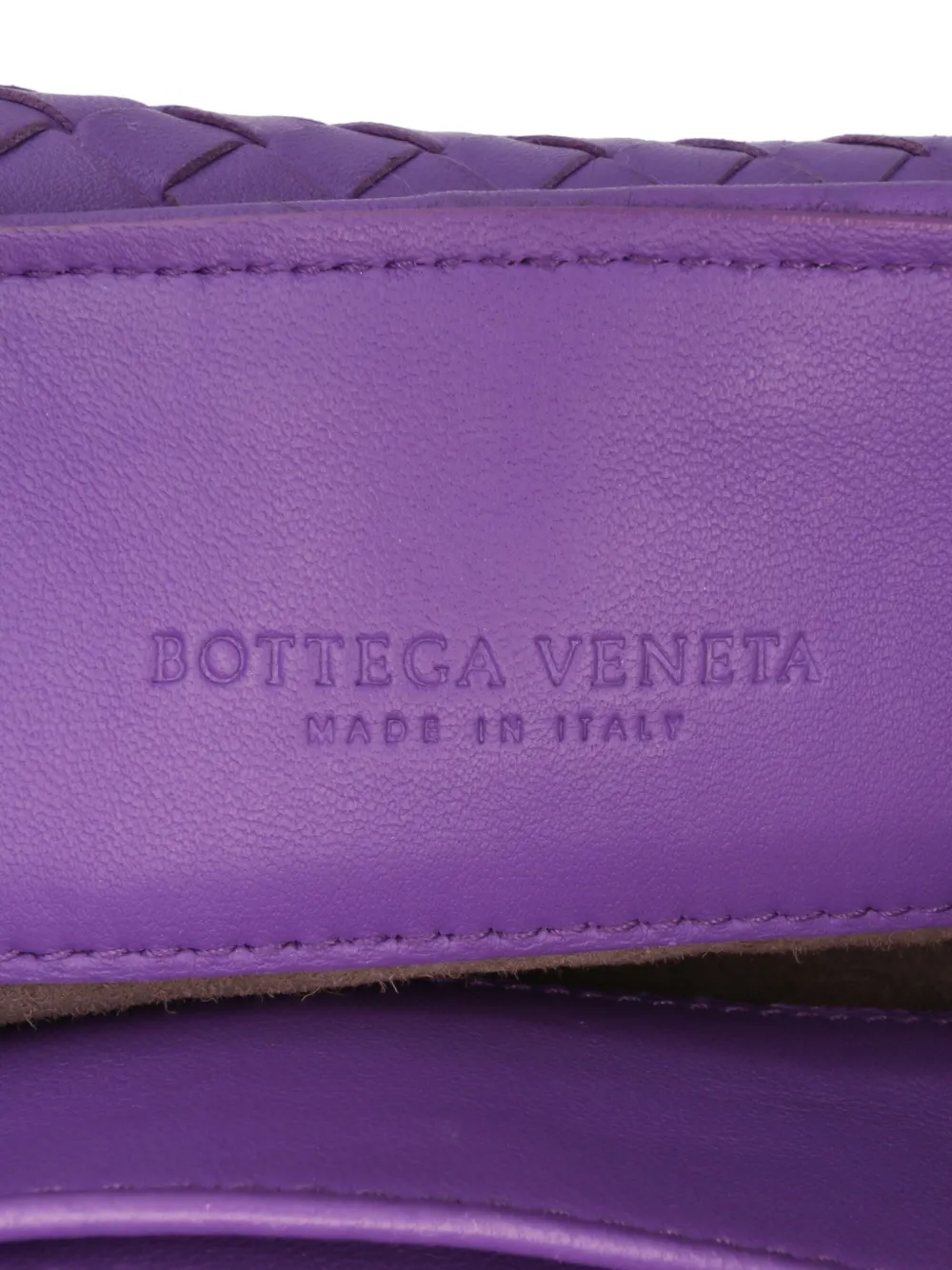 Pre-owned Bottega Veneta 2012-2024 Baby Nappa Intrecciato Olimpia Crossbody Bag In Purple