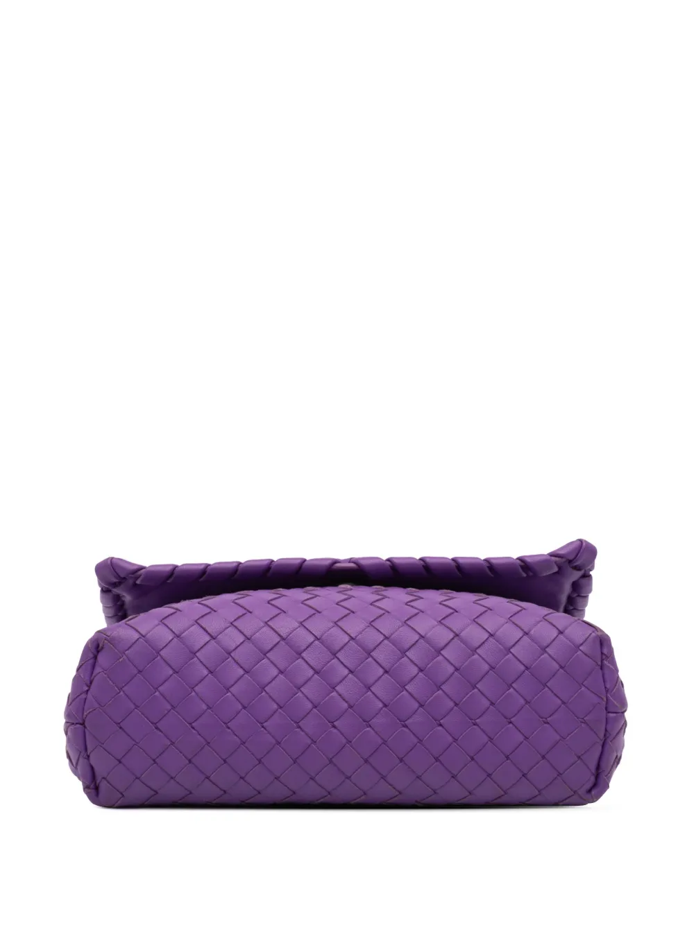 Pre-owned Bottega Veneta 2012-2024 Baby Nappa Intrecciato Olimpia Crossbody Bag In Purple