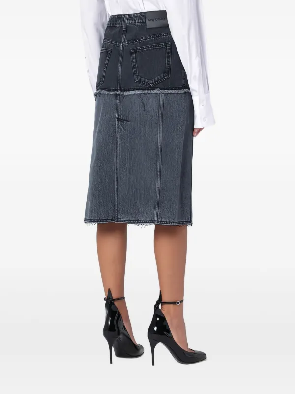 Alexander McQueen ハイウエスト ミディフレアスカート ブラック Alexander McQueen Hybrid ミディスカート | ブラック | FARFETCH JP