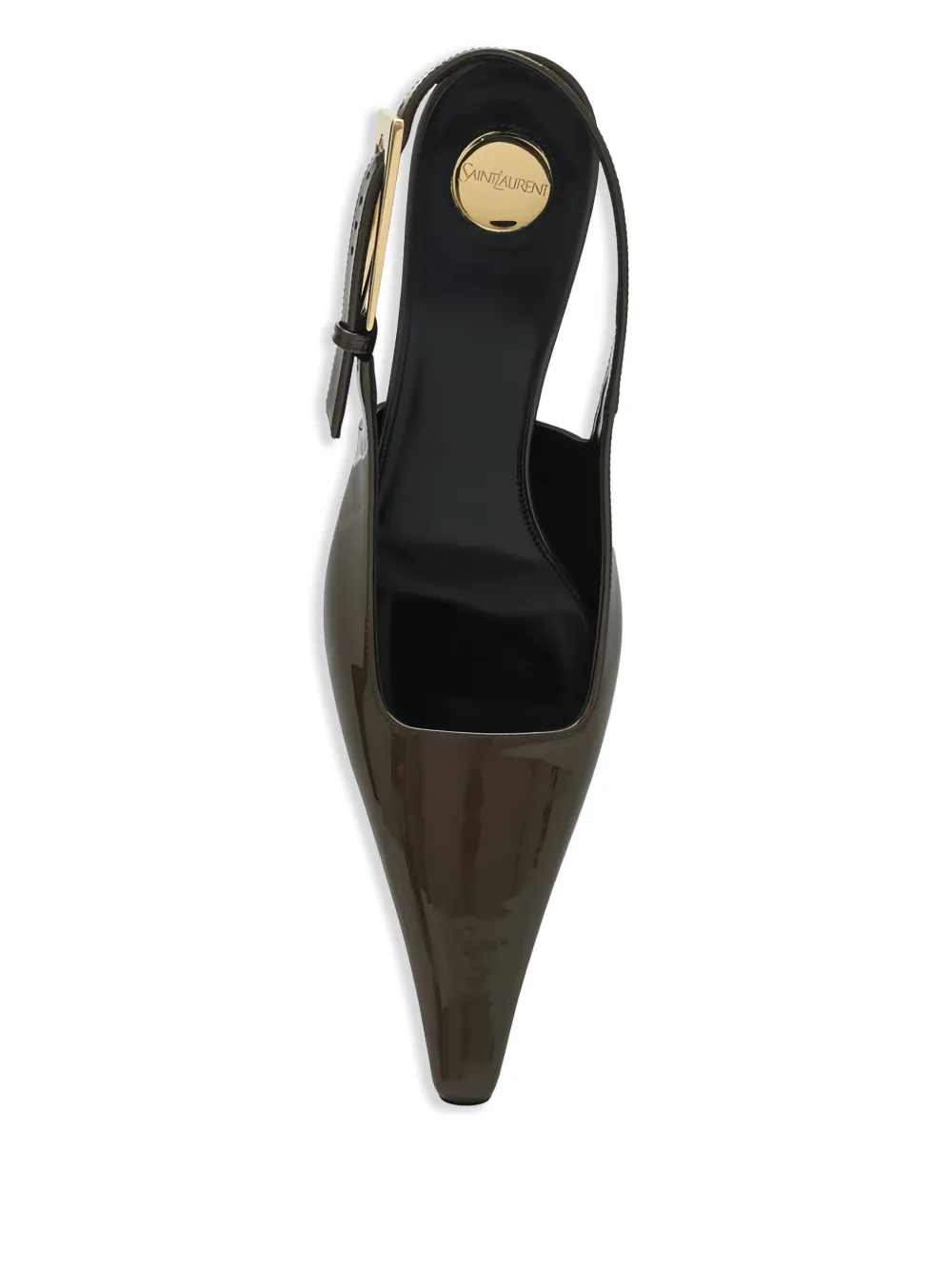 Saint Laurent 75mm Lee slingback pumps Green