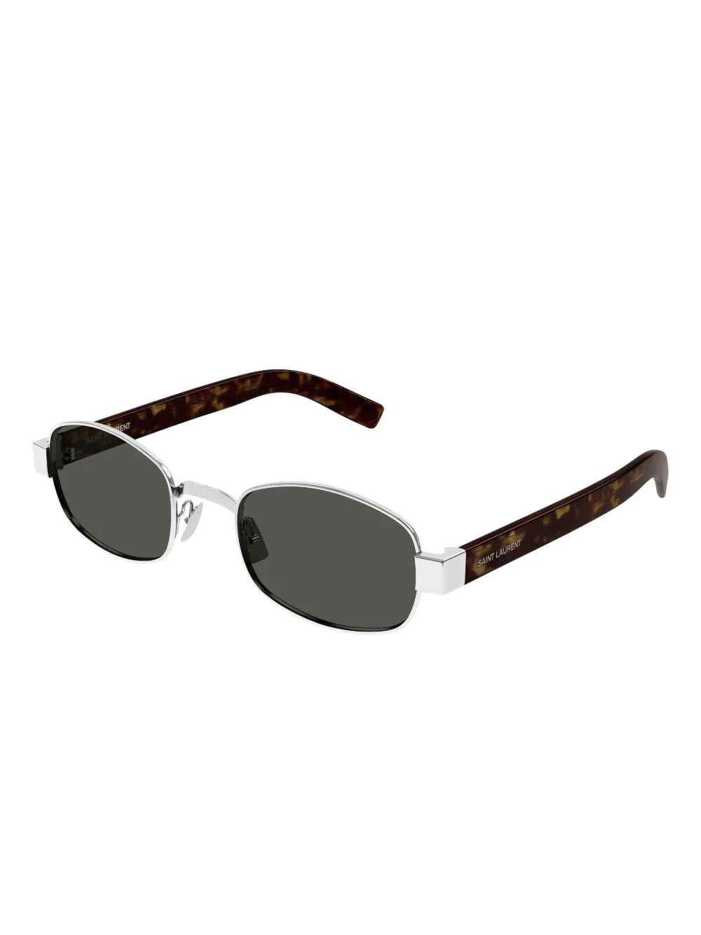 Saint Laurent Eyewear Zonnebril met ovalen montuur - Grijs