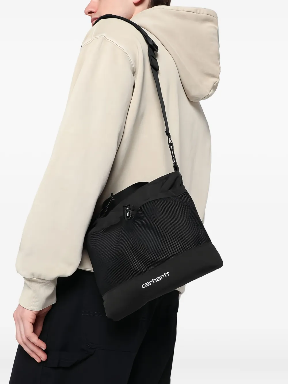 Carhartt WIP Irwin mesh crossbodytas Zwart