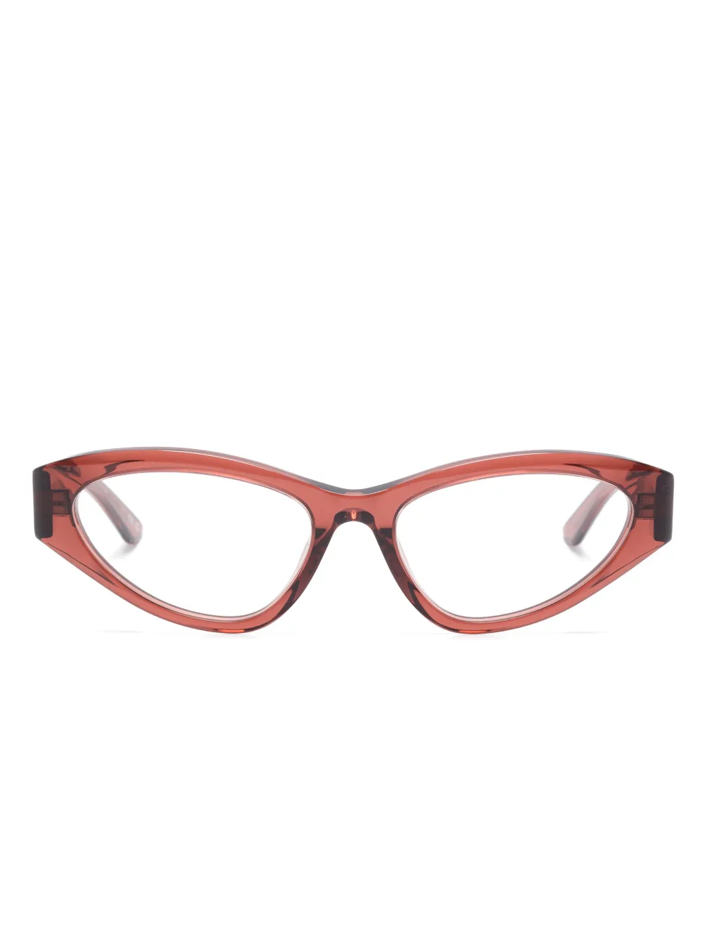 Balenciaga Eyewear logo-print glasses - ブラウン Balenciaga Eyewear logo-print glasses - ブラウン