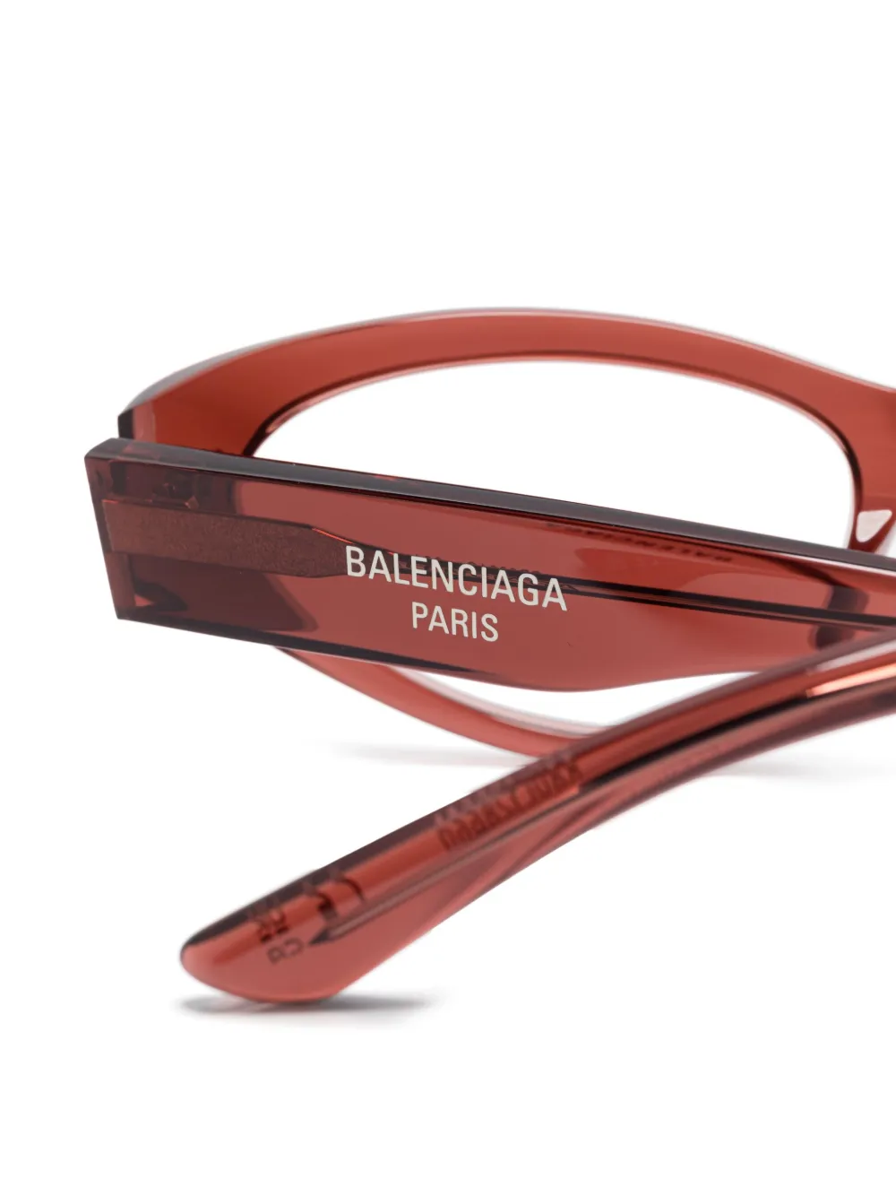 Balenciaga Eyewear Bril met logoprint Bruin