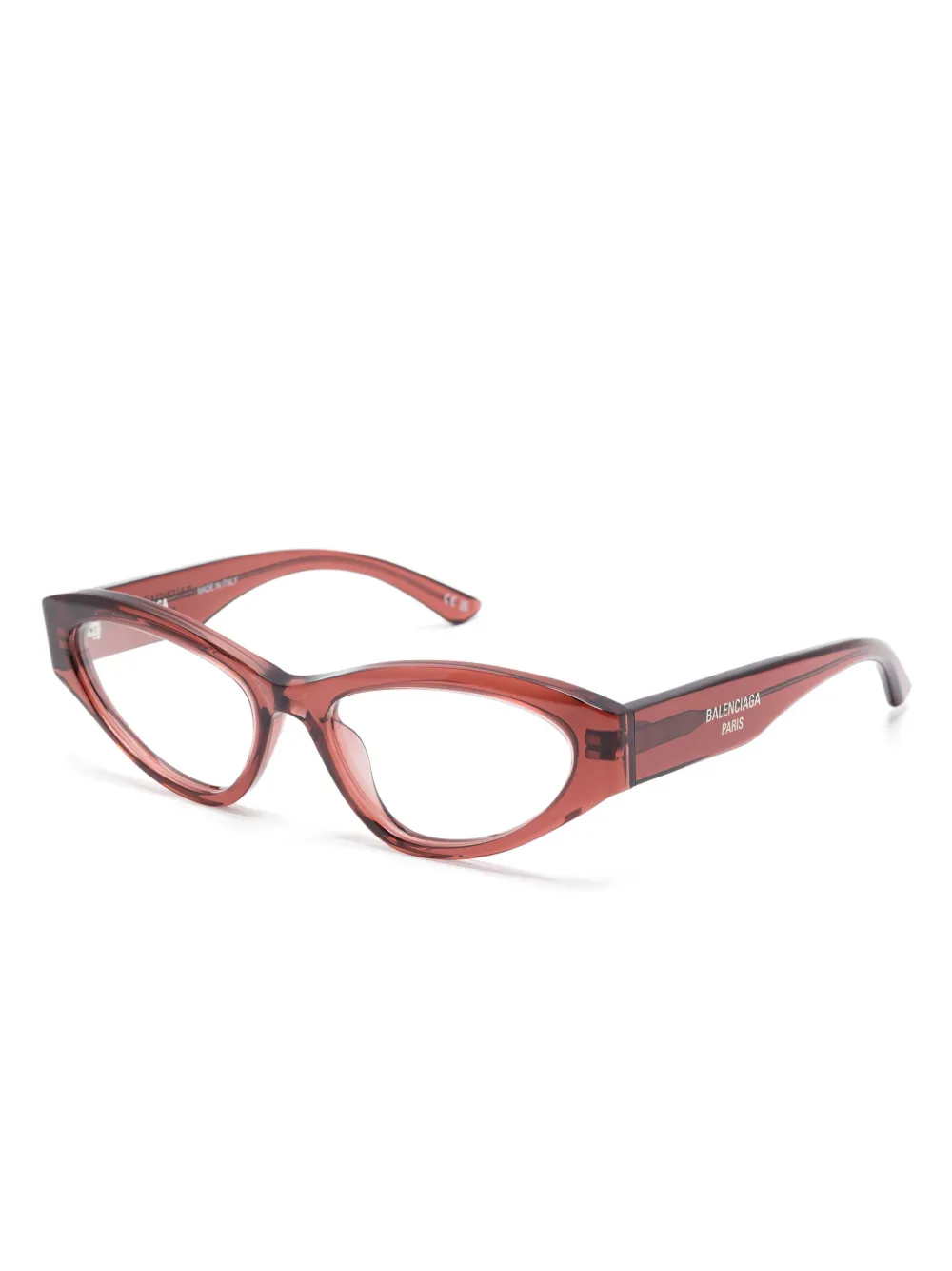 Balenciaga Eyewear Bril met logoprint Bruin