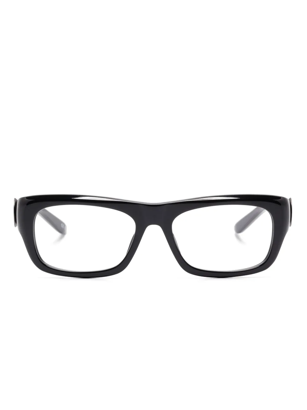 Balenciaga Eyewear logo-plaque glasses - ブラック Balenciaga Eyewear logo-plaque glasses - ブラック