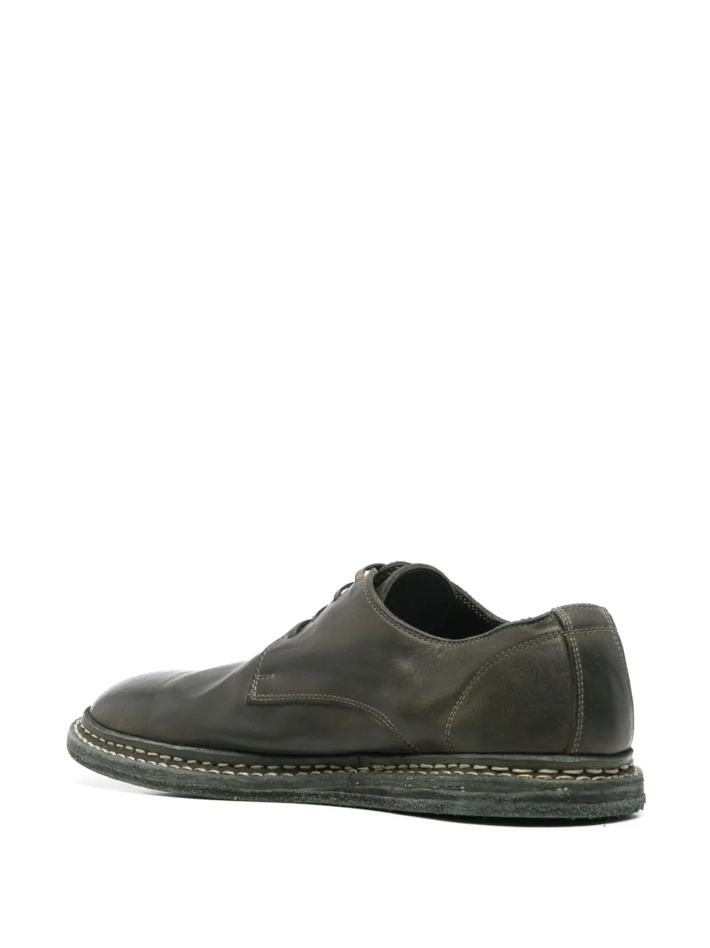 Guidi leather Derby shoes Green