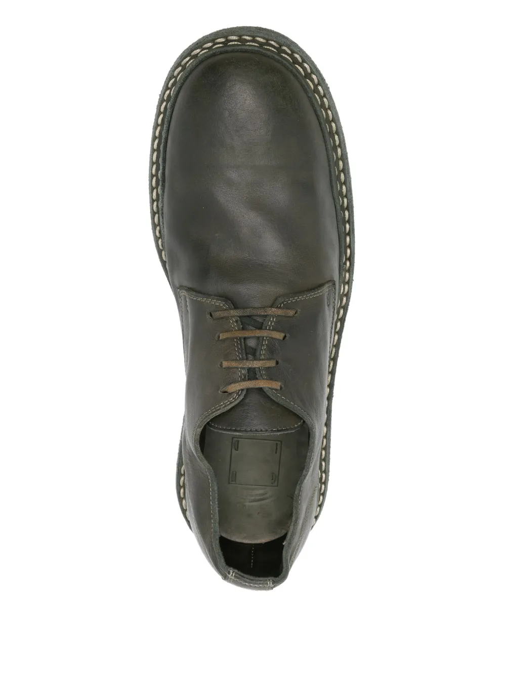 Guidi leather Derby shoes Green