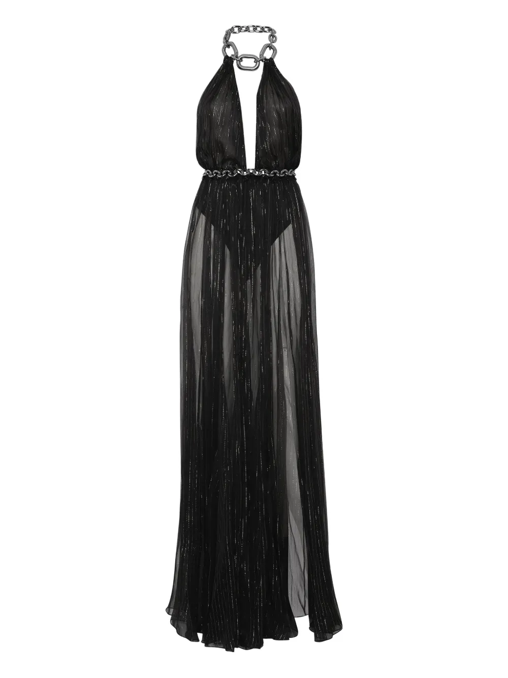 Philipp Plein Abito lungo con catena - Nero