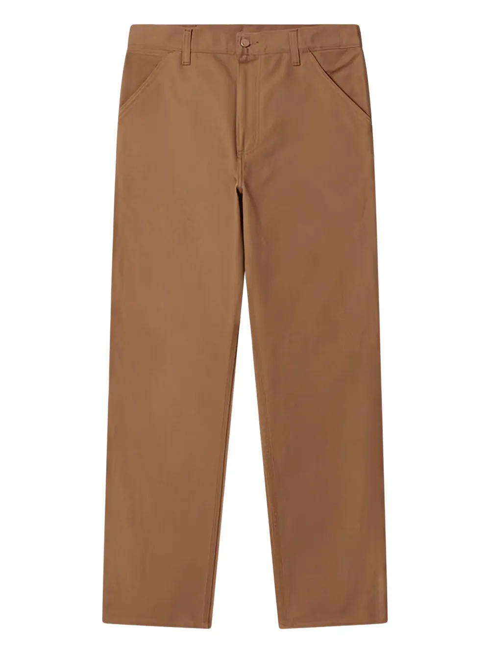 Carhartt Hamilton Organic Cotton Trousers With Knee Patch In Brown