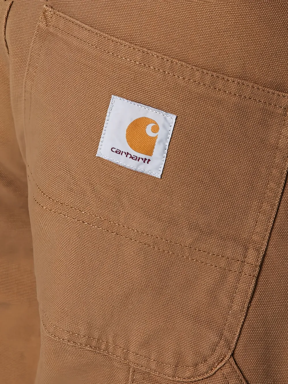 Carhartt Hamilton Organic Cotton Trousers With Knee Patch In Brown