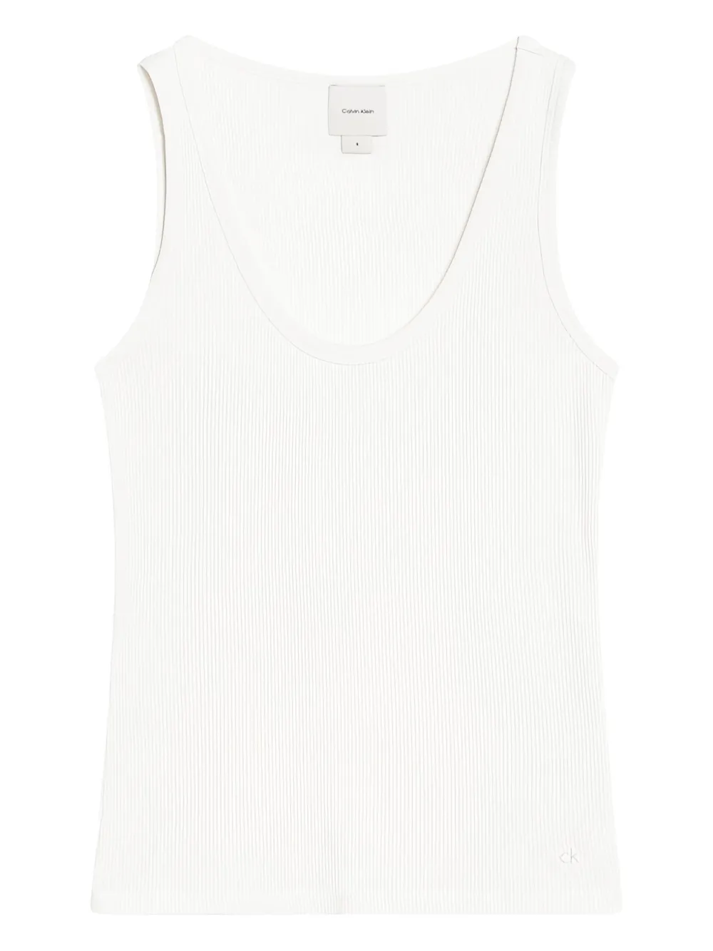 Calvin Klein ribbed scoop-neck tank top | White | Image 1