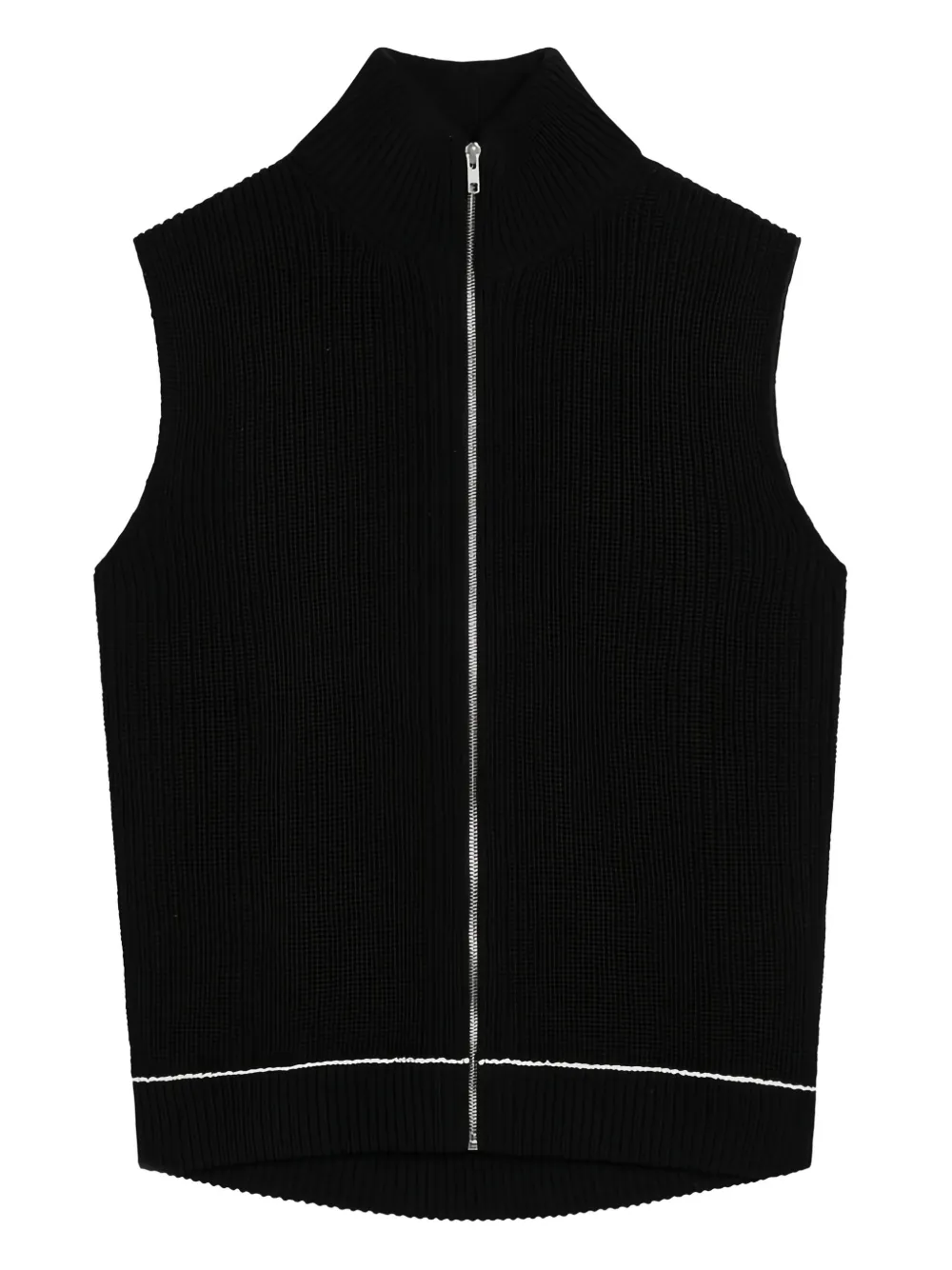 MM6 Maison Margiela ノースリーブ カーディガン - ブラック MM6 Maison Margiela ノースリーブ カーディガン - ブラック