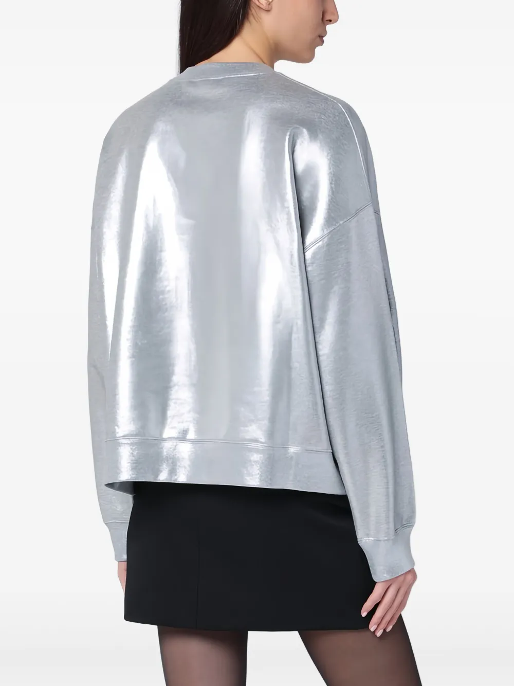 Gucci Logo-print Sweatshirt In Silver