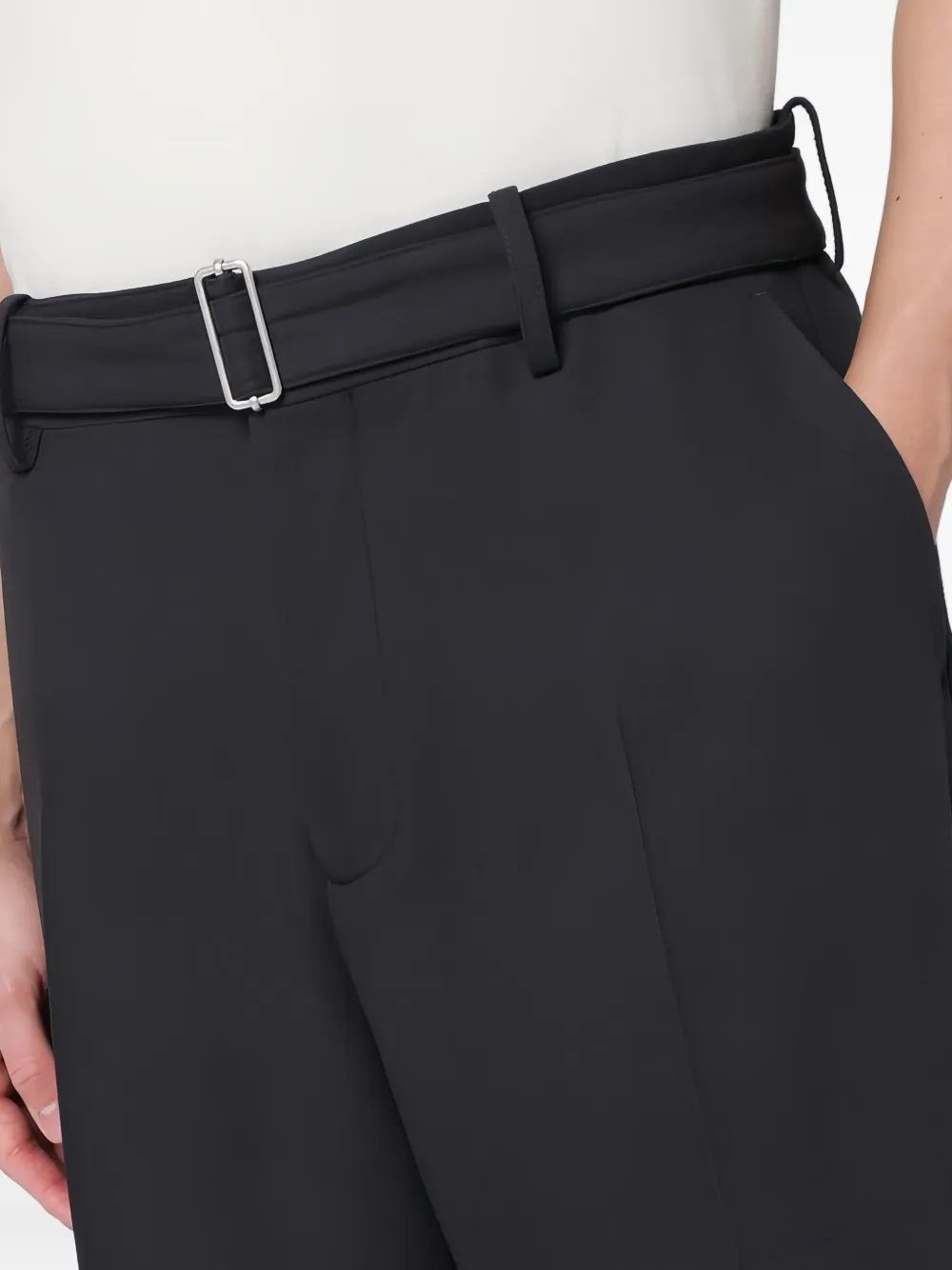 Studio Nicholson Broek van wolblend Zwart