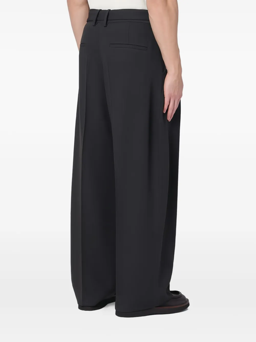 Studio Nicholson Broek van wolblend Zwart