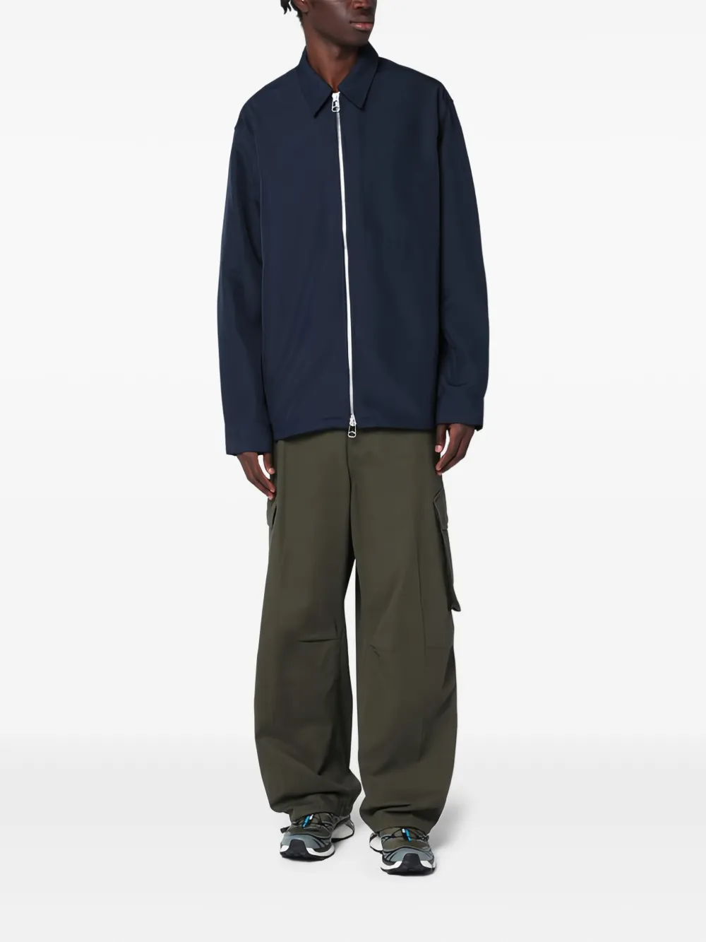 OAMC Shirtjack met rits Blauw