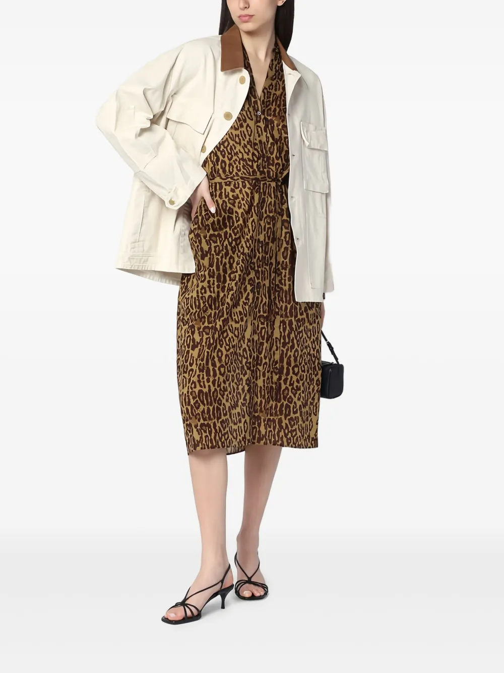 6397 leopard-print midi dress | Brown | Image 1